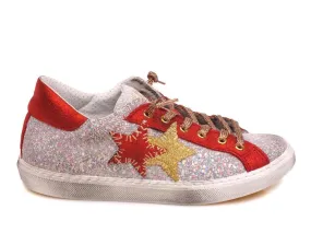 2STARS Sneakers Arancio Glitter  Multicolore 2SD1864