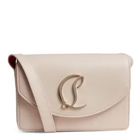 Borsa a spalla Loubi54 in pelle beige