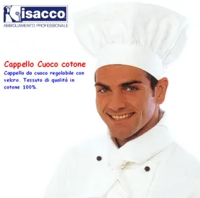 Cappello CUOCO cotone regolabile con velcro ISACCO