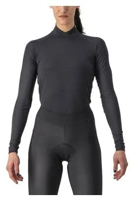 Castelli Women's Longeus Bandito Wool Under Jersey Black