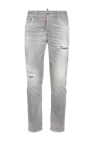 DSQUARED Abbigliamento,Jeans Jeans in cotone grigio chiaro 