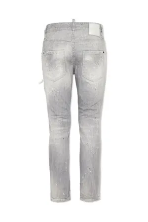 DSQUARED Abbigliamento,Jeans Jeans in cotone grigio chiaro 