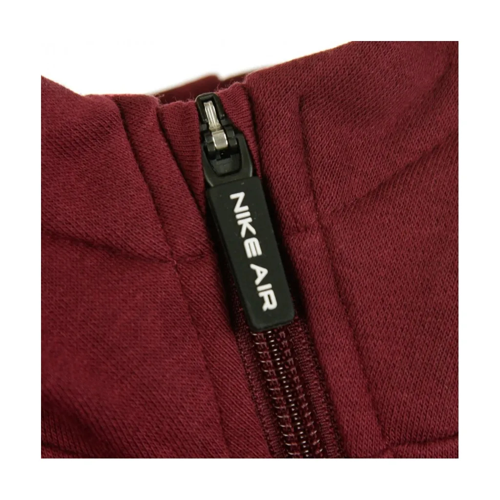 felpa cappuccio zip ragazzo air hoodie DARK BEETROOT/BLACK/BLACK/WHITE