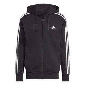 Felpa con cappuccio Adidas Essentials French Terry 3-Stripes Full-Zip