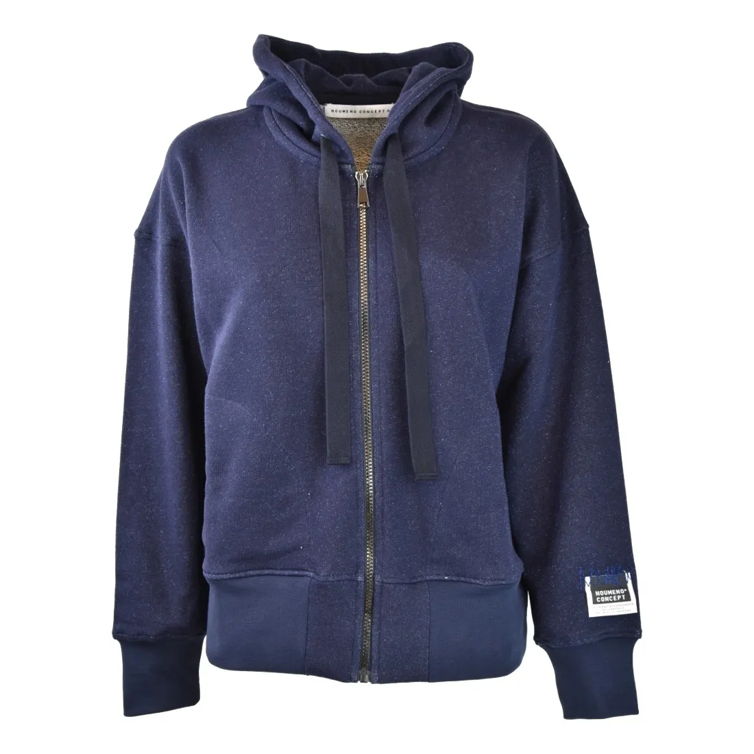 FELPA LUREX FULL ZIP C/CAPPUCCIO NOUMENO CONCEPT N-F181-12144 181