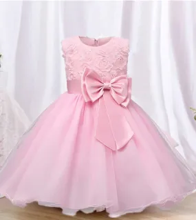 Flower Girl Princess Dress For Wedding Baby Birthday Party Costume Kids Summer Puff Sleeve Fluffy Gala Tutu Gown Evening