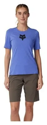 Fox Ranger Head Women's Short Sleeve Jersey Purple