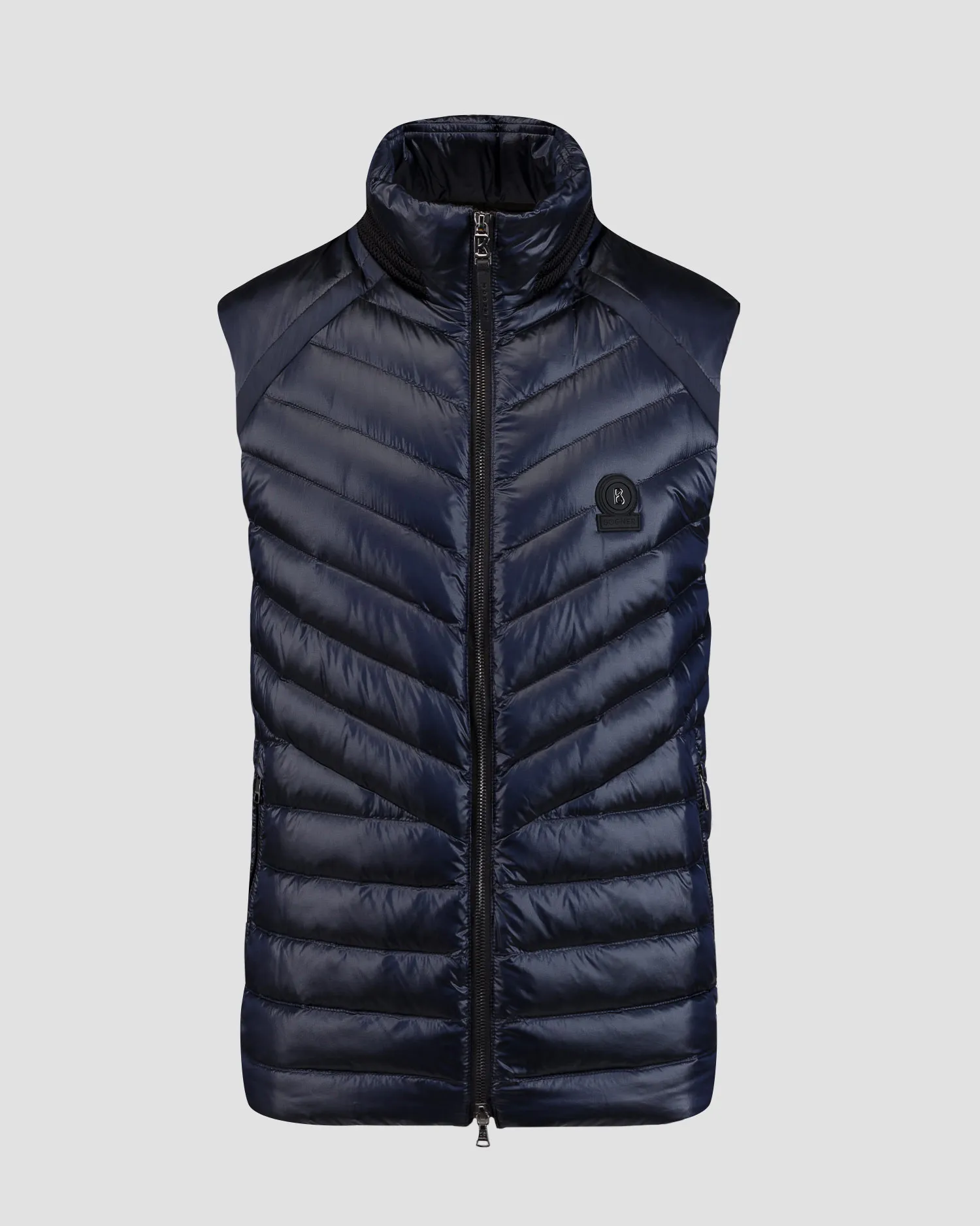 Gilet blu scuro con piumino da uomo BOGNER Lasse-D2 38486549-413