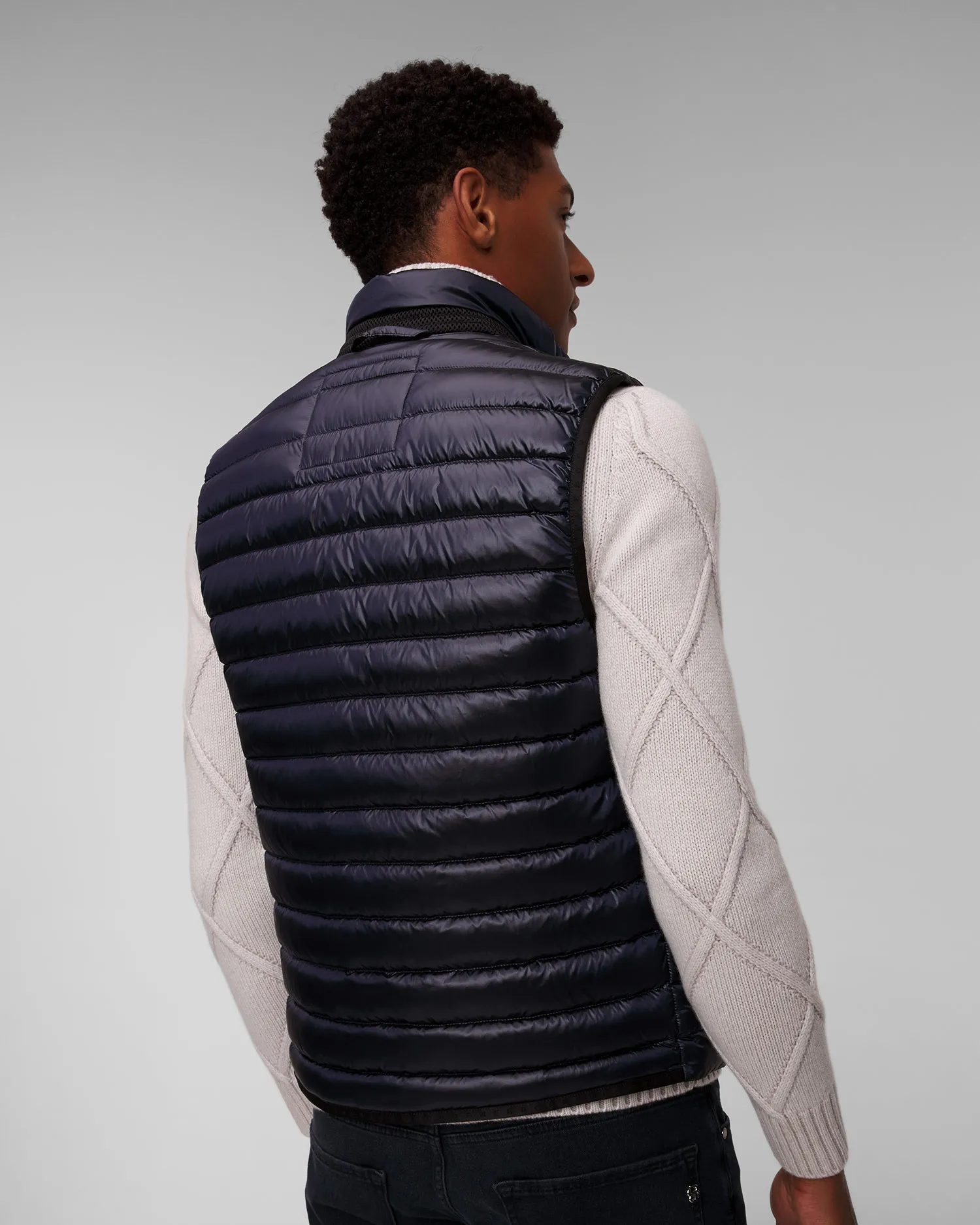 Gilet blu scuro con piumino da uomo BOGNER Lasse-D2 38486549-413