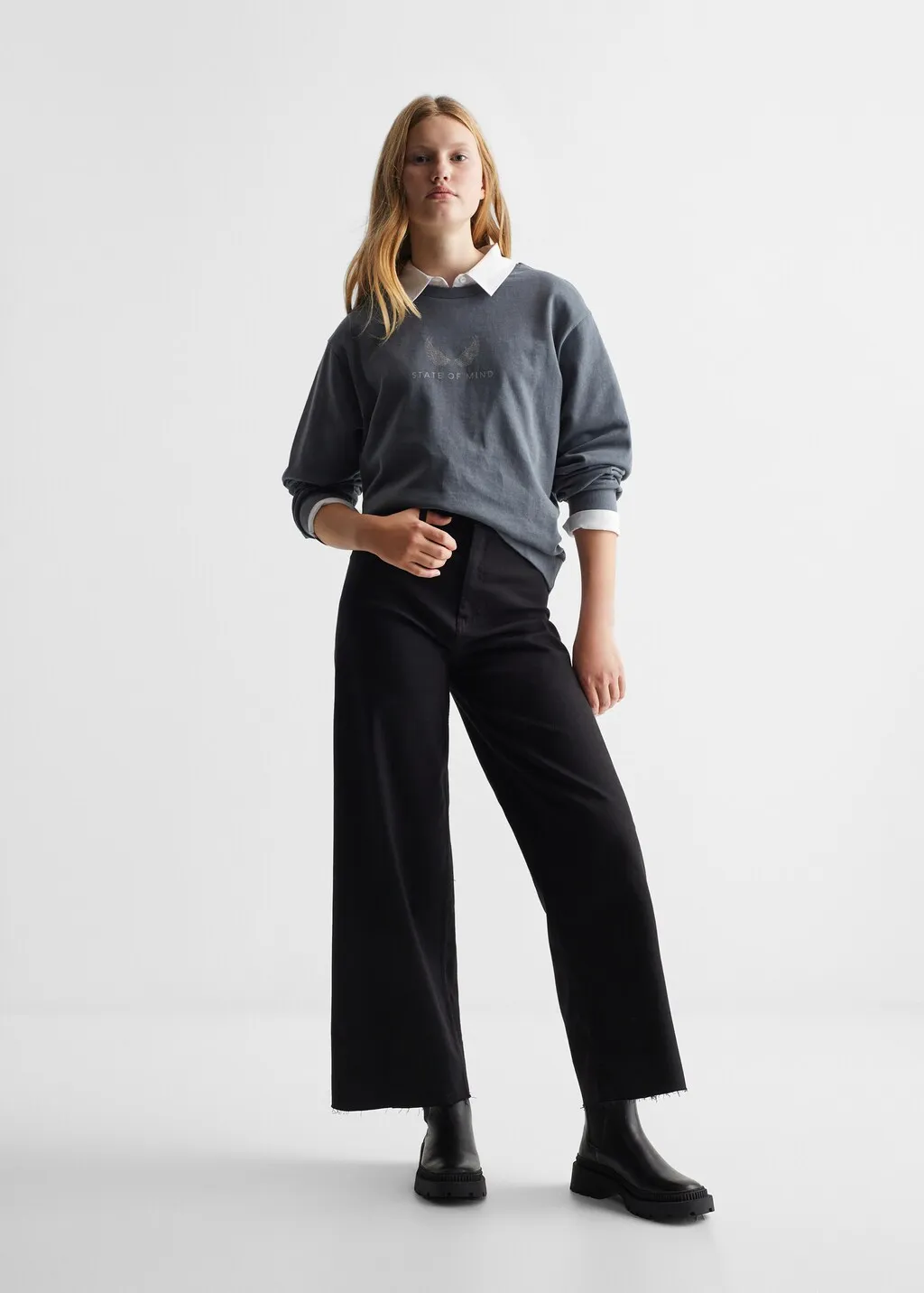 Jeans culotte crop