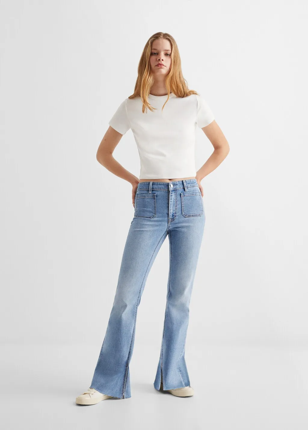 Jeans culotte spacchi