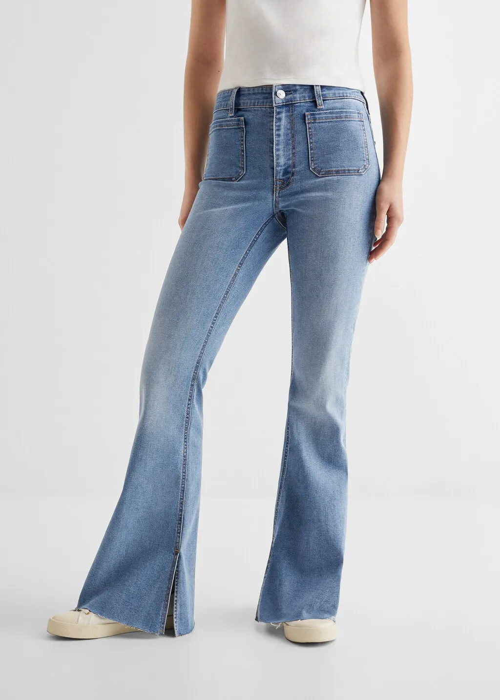 Jeans culotte spacchi