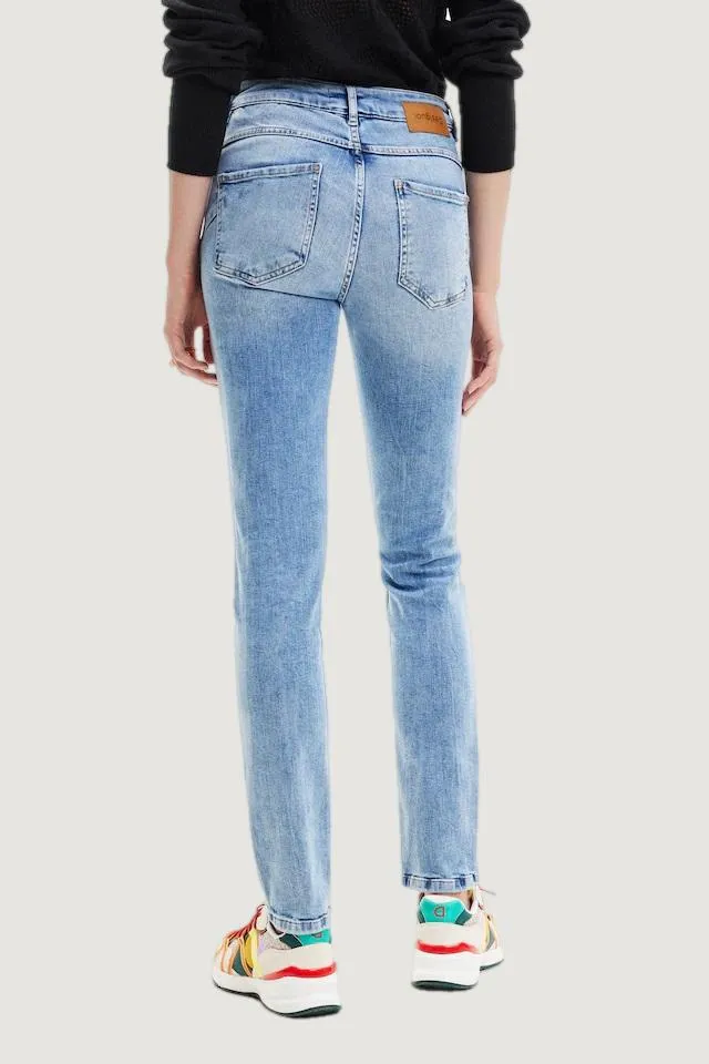 Jeans slim Desigual denim lia Denim chiaro