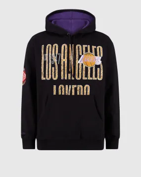 Mitchell&Ness NBA Felpa Con Cappuccio Fleece 2.0 Los Angeles Lakers Nero Uomo