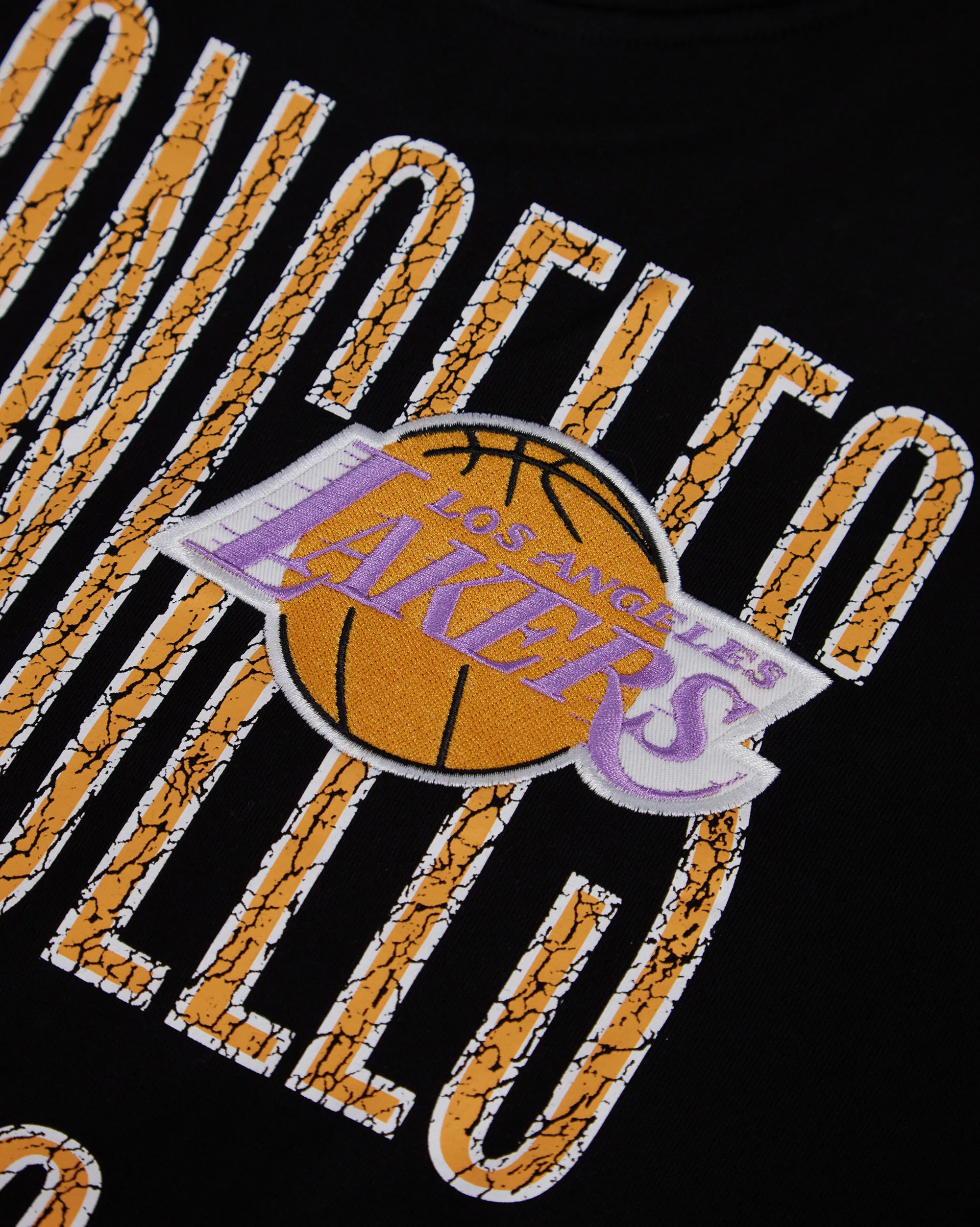 Mitchell&Ness NBA Felpa Con Cappuccio Fleece 2.0 Los Angeles Lakers Nero Uomo