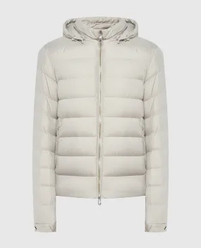 Moncler Piumino Arneb beige con patch logo 1A00134549SK