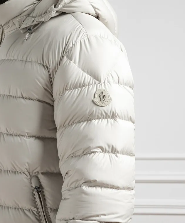 Moncler Piumino Arneb beige con patch logo 1A00134549SK