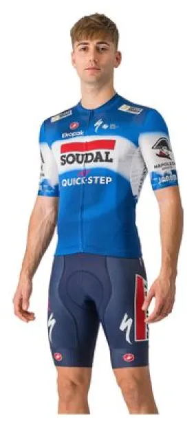 Pantaloncini da ciclismoCastelli Competizione Soudal Quick-Step 2024 Blue Bib Shorts