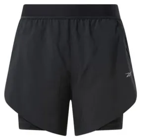 Pantaloncini da corsa Reebok 2 in 1 Nero