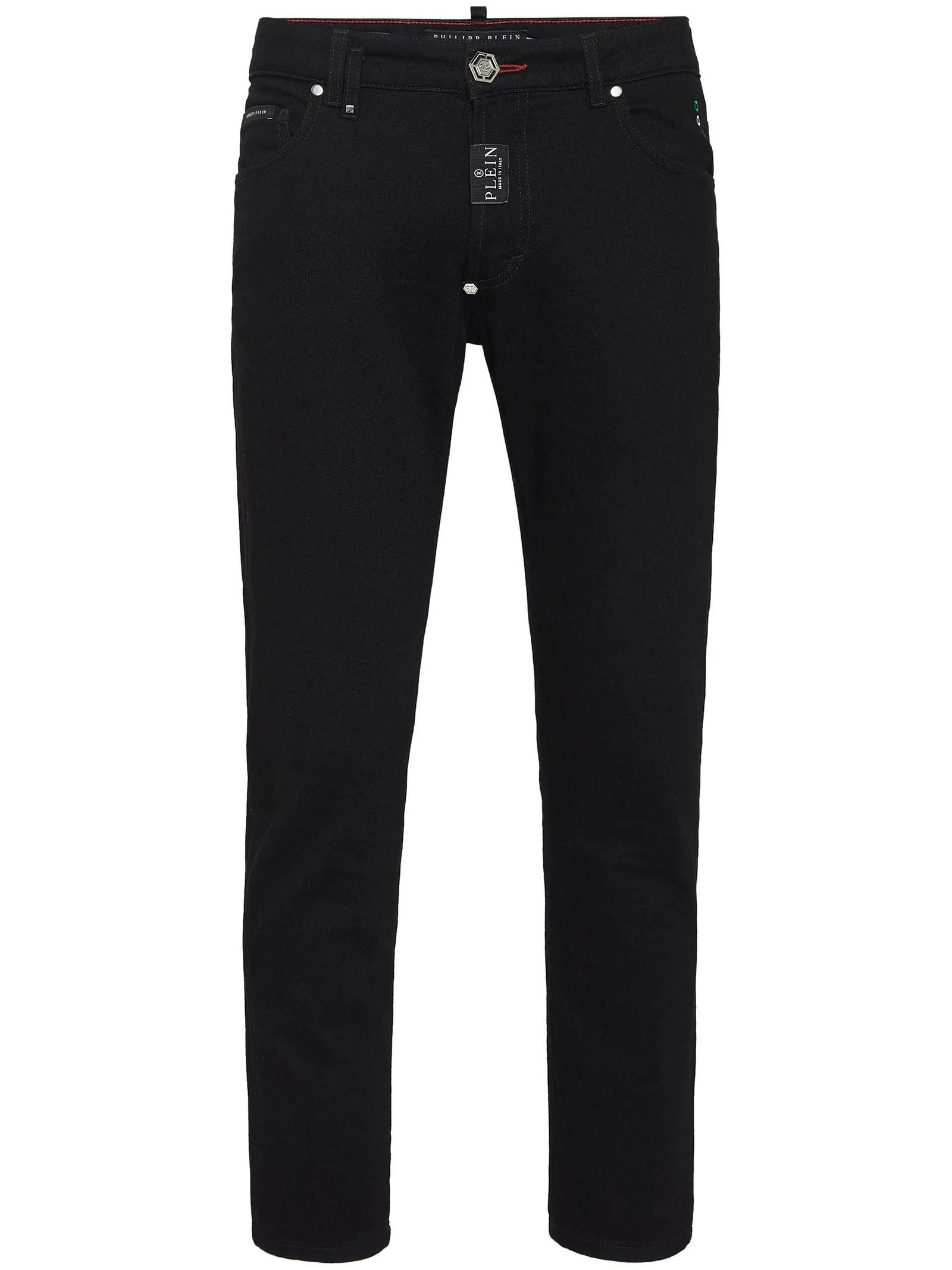 PHILIPP PLEIN Abbigliamento,Jeans Jeans skinny in denim di cotone nero 