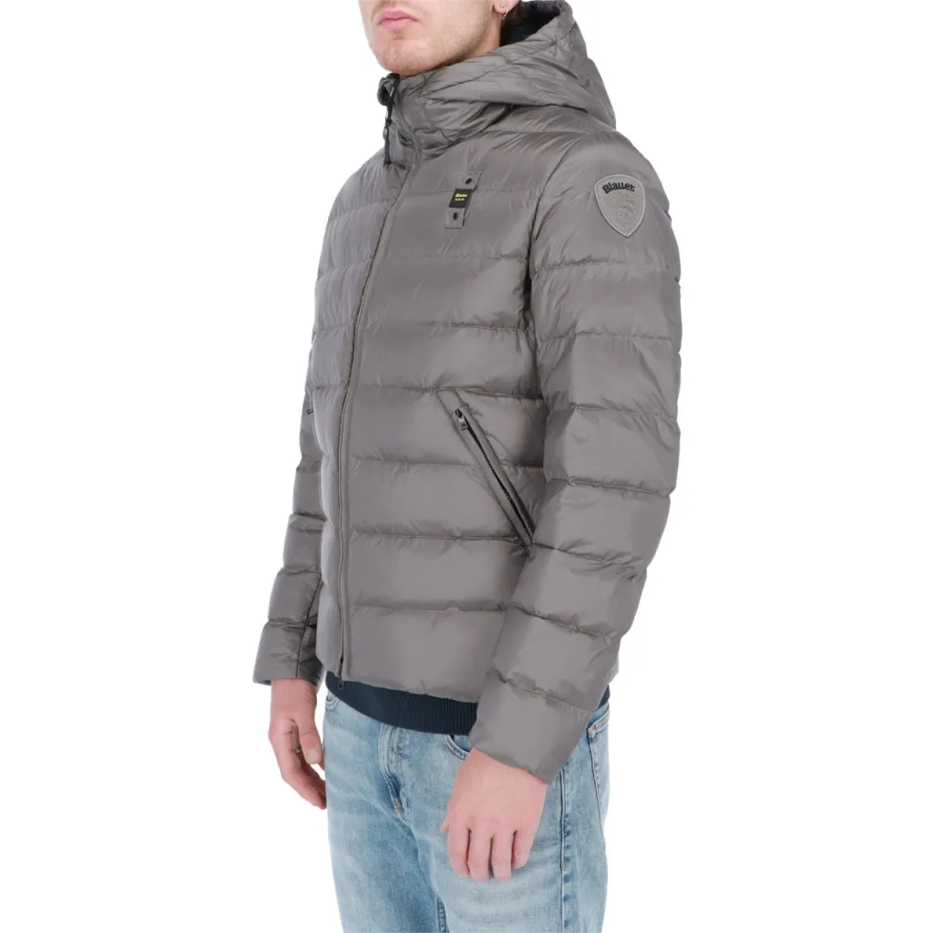 Piumino Blauer Usa Uomo Cappuccio 952DB GRIGIO