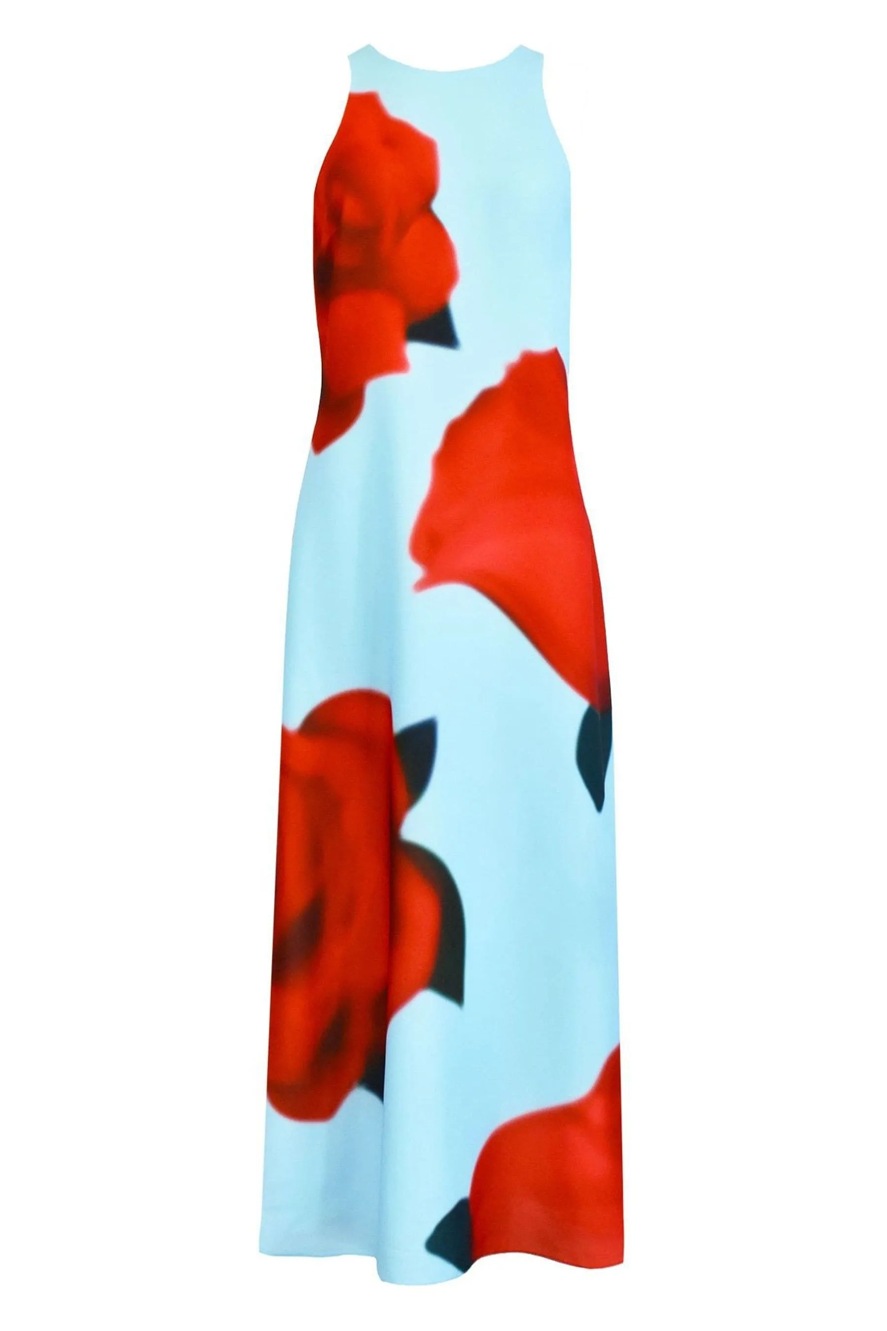 Ro&Zo Blue - Camilla Red Rose Print Racer Dress