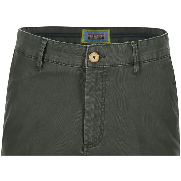 Sea Barrier Pantaloncini chino uomo in cotone elasticizzato Dark Green