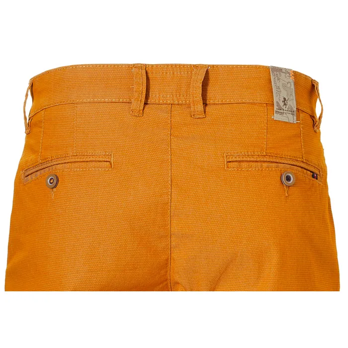 Sea Barrier Pantaloncini da uomo in cotone chino elasticizzato finemente punteggiato Giallo ocra