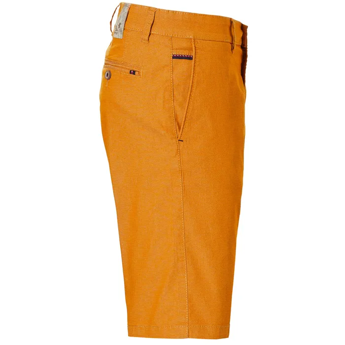 Sea Barrier Pantaloncini da uomo in cotone chino elasticizzato finemente punteggiato Giallo ocra