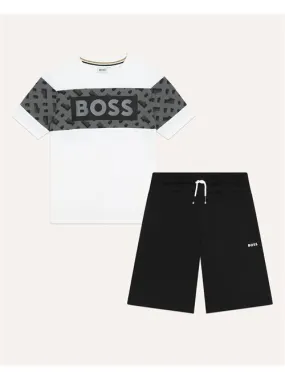 Set completo t-shirt e bermuda Boss per bambini