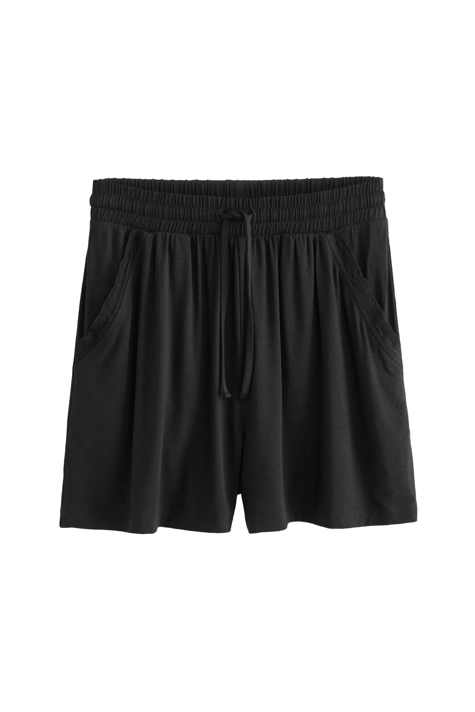 Shorts in jersey con vita elasticizzata