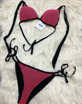 Slip Bikini + Top Bikini Moschino Pink Retato