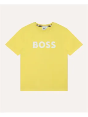 T-shirt bambino Boss in cotone con stampa logo