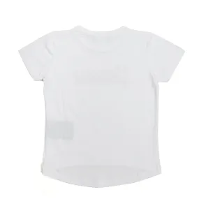 T-Shirt Bianca Logo Teen  Bambina