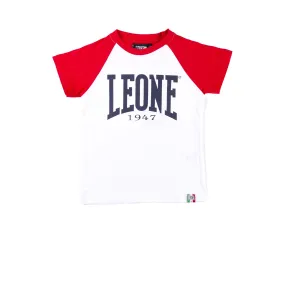 T-shirt Leone bambino con maniche corte raglan Lion Fluo