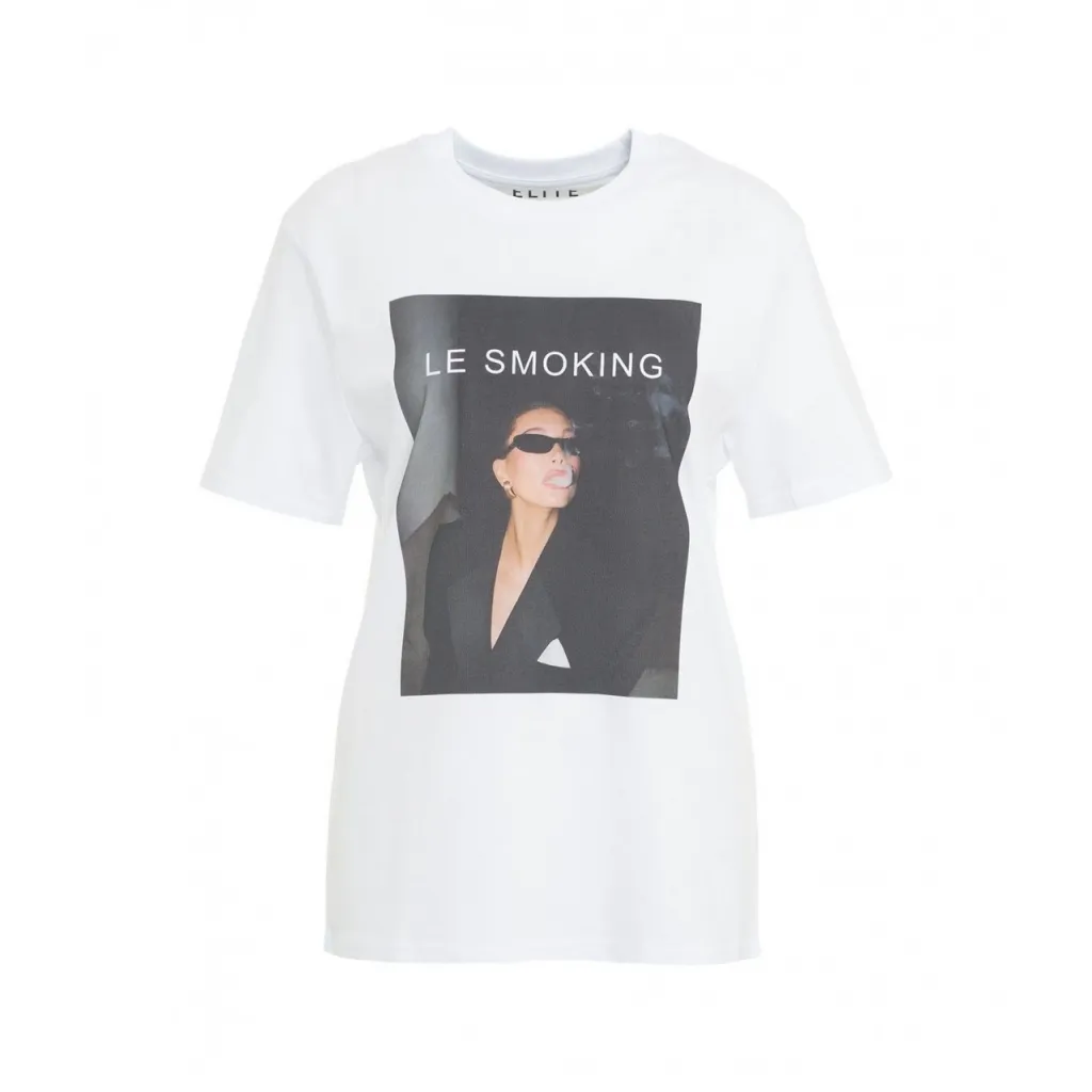 T-shirt Smoking bianco