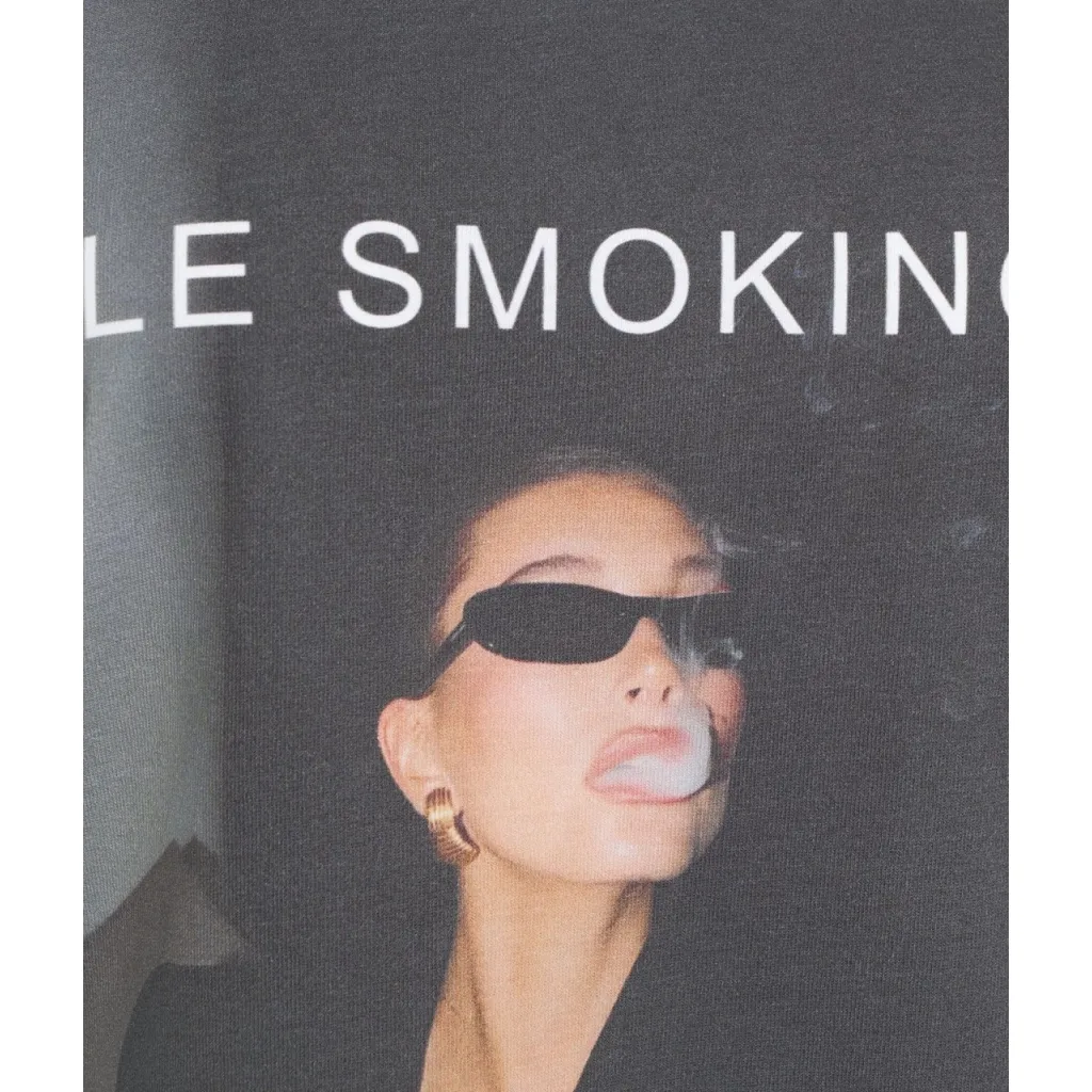 T-shirt Smoking bianco