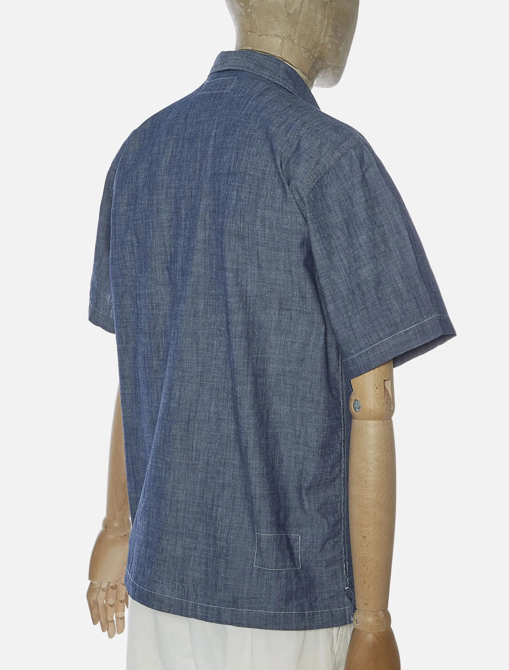 Universal Works Four Pocket Shirt in Indigo Chambray