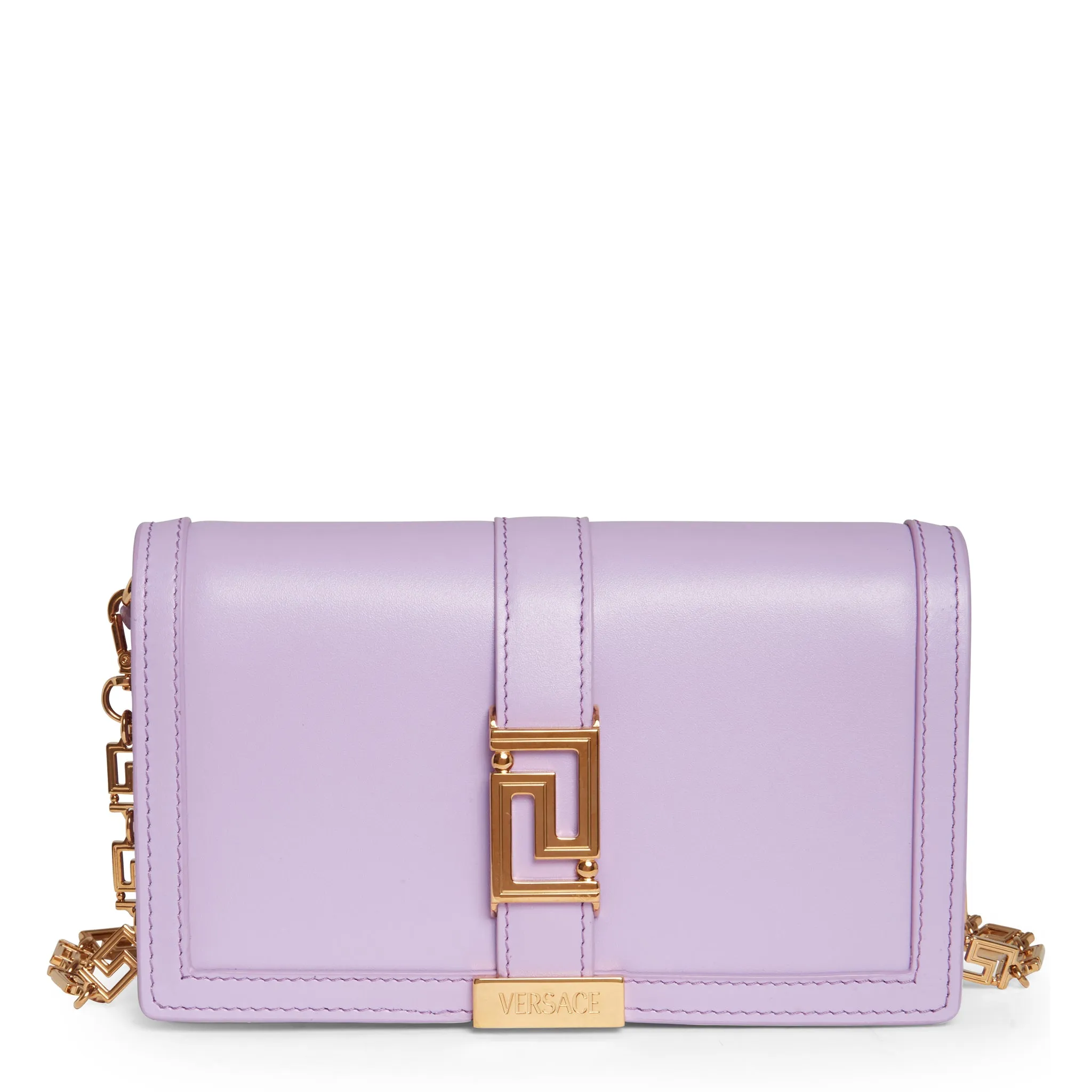 VERSACE  Borsa mini ''Greca Goddess'' in pelle viola